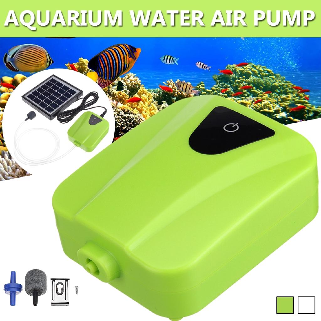 2 L / Min 3 Colors USB Solar Powered Oxygenator Water Pump Oxygen Pond Turbine Water Museum Air Pump for Plants Fish Tank Home Garden