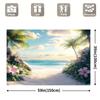 Paradise Beach Tapestry for Travel Lovers, Nature and Coastal Style Room