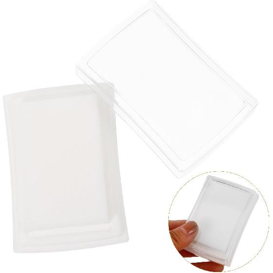 Tofficu 10-Piece Set of Empty Blank Ink Pad, Empty Blank Ink Pad, No Ink DIY Ink Stamp Pad, No Ink Fingerprin for Ink Refill DIY Painting