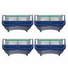 4Pcs/pack Razor Blade 5layers Stainless Steel Shaver Cassette Fit for Gillettee Fusione