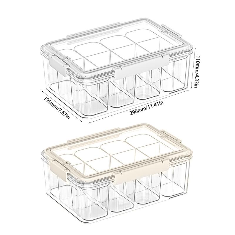 High Capacity Clear Craft Organizer Box Beads Storage Container with 4 Inner Boxes Large Capacity Clear Card Holder