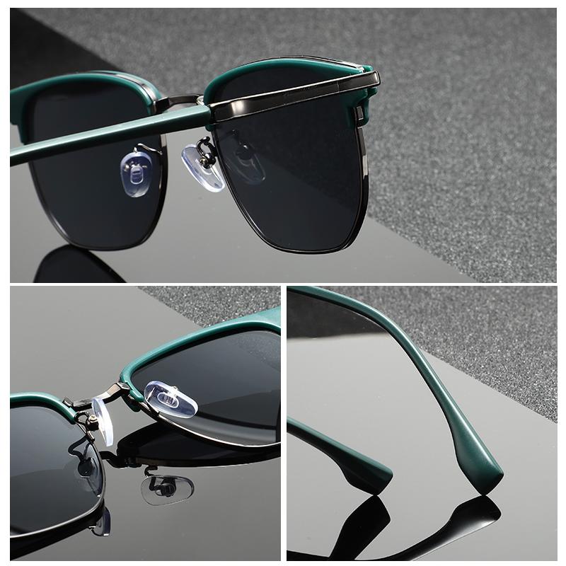 Sunshade Metal Antique Mirror Sunglasses, A New Style of Fashionable and Universal Half-frame Sunglasses, Stylish Square Sunglasses