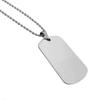 Military Tag Necklace Titanium Steel Round Bead Chain Fashionable Dog Tag Pendant Necklace for Daily Festival