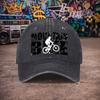 Pc Unisex Mountain Bike Pattern Vintage Washed Baseball Cap Unisexs Trendy Hat Versatile Duckbill Cap Fun Print A Unique