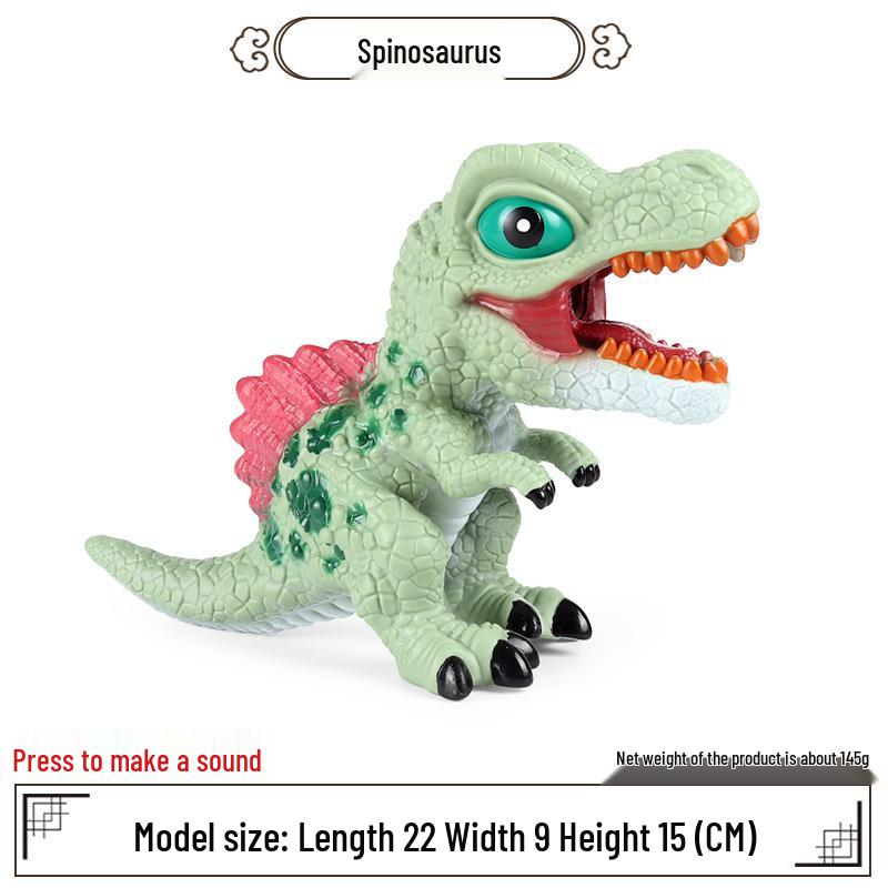Soft Rubber Squeeze Dinosaur Model - Tyrannosaurus Rex & Pachycephalosaurus Sound Toy
