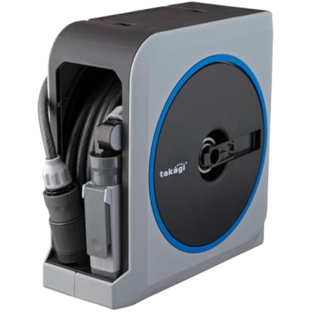 Takagi (takagi) hose hose reel NANO NEXT (light gray, 15m)