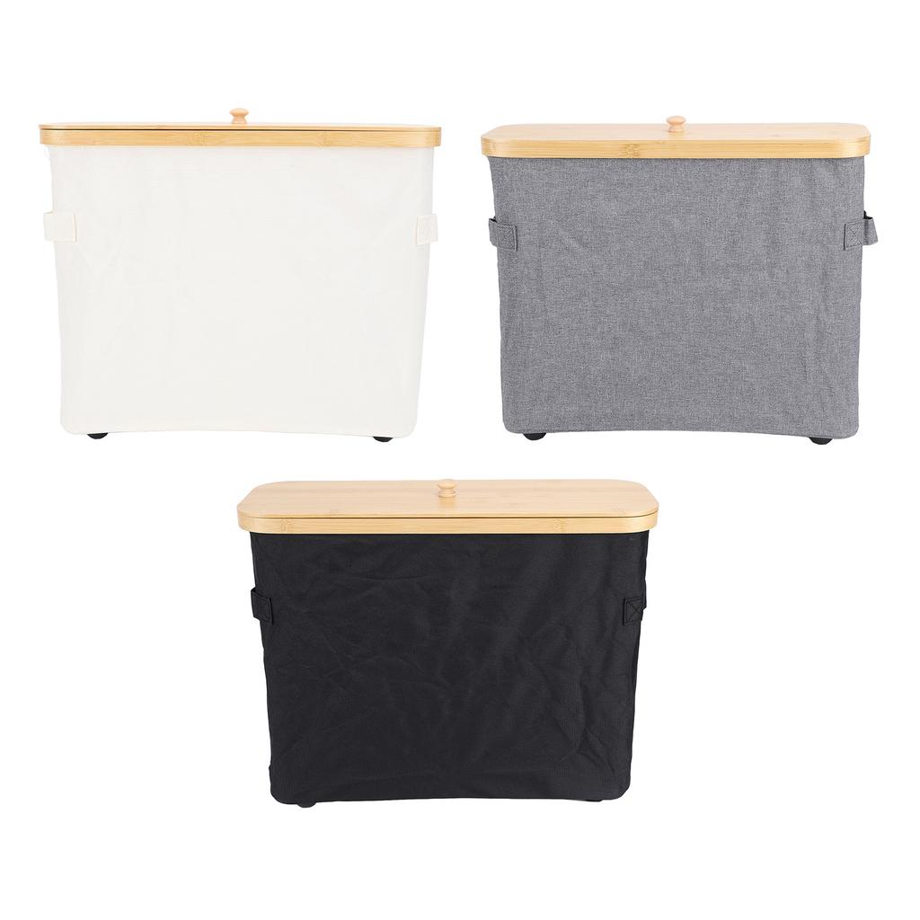 Toilet Paper Storage Basket with Lid Handle Foldable Standing Easy Assembly Toilet Paper Container B