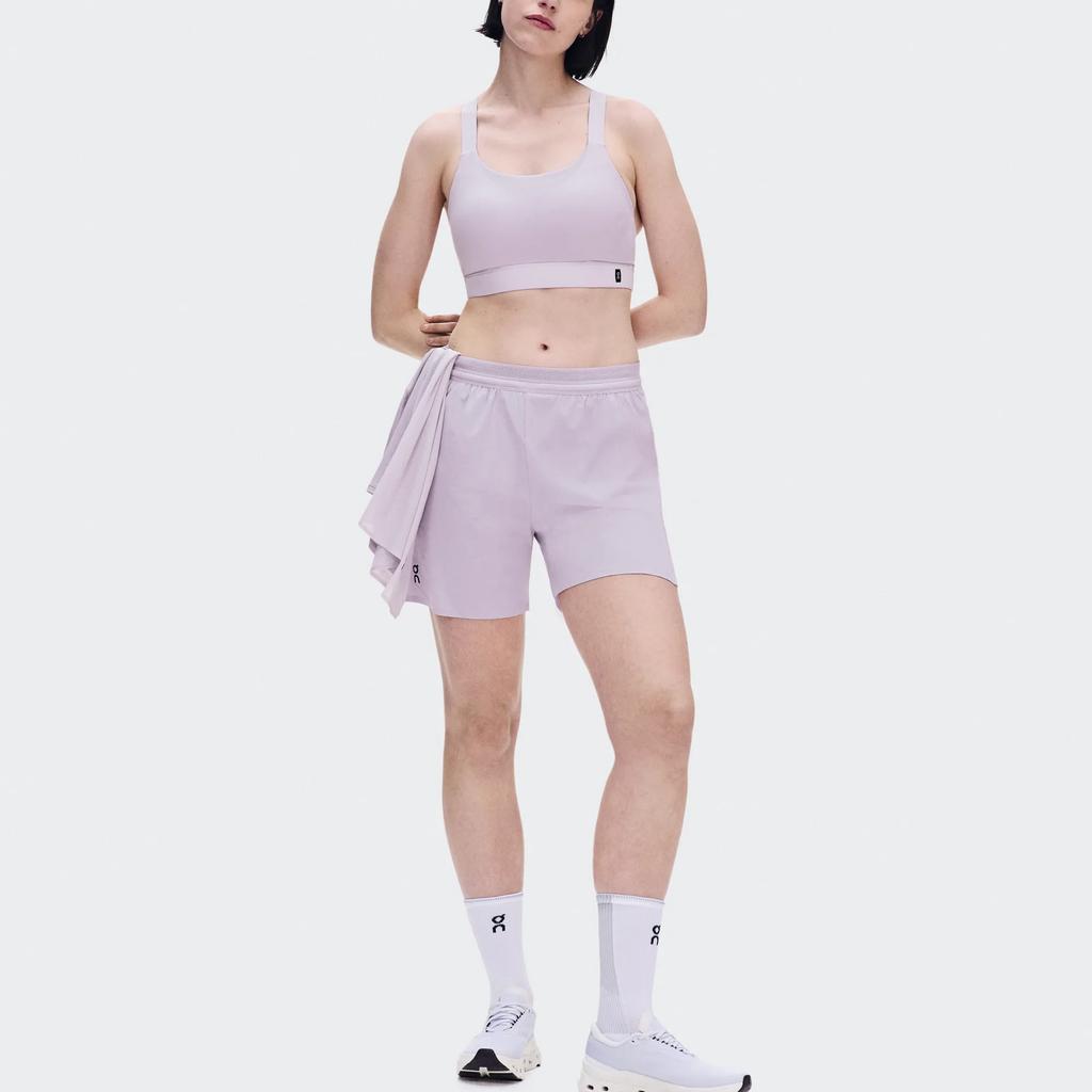 On 5" Performance Elastic Quick-Dry Solid Color Simple Lace-Up Running Shorts Women shorts 1WF10134944