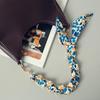 New Fashion Spring Summer Woman Handbag Accessory Part Chains Detachable Replacement Floral Silk Cotton Scarve Strap Women Chain