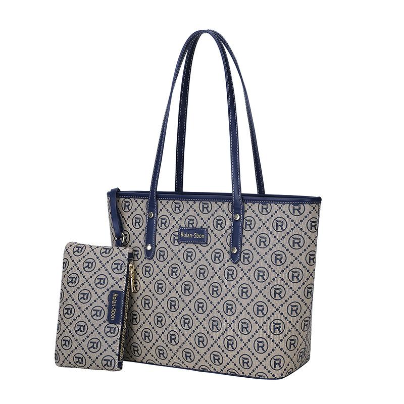 Retro Textured Tote Bag Simple Versatile Fashion Mother Child Bag Printed Light Luxury High End Women's Commuting Handbag