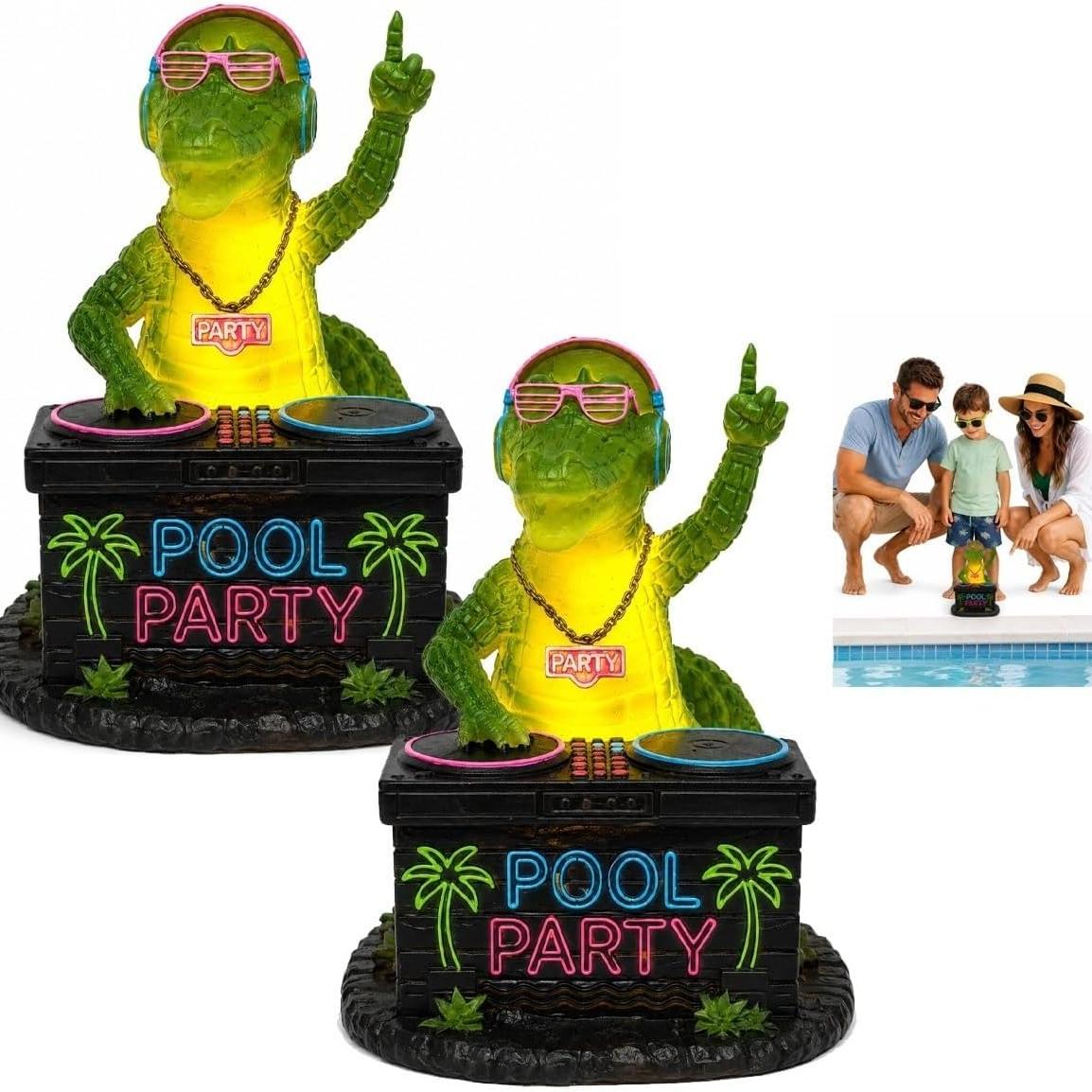 Neon Pool Party DJ Crocodile Garden