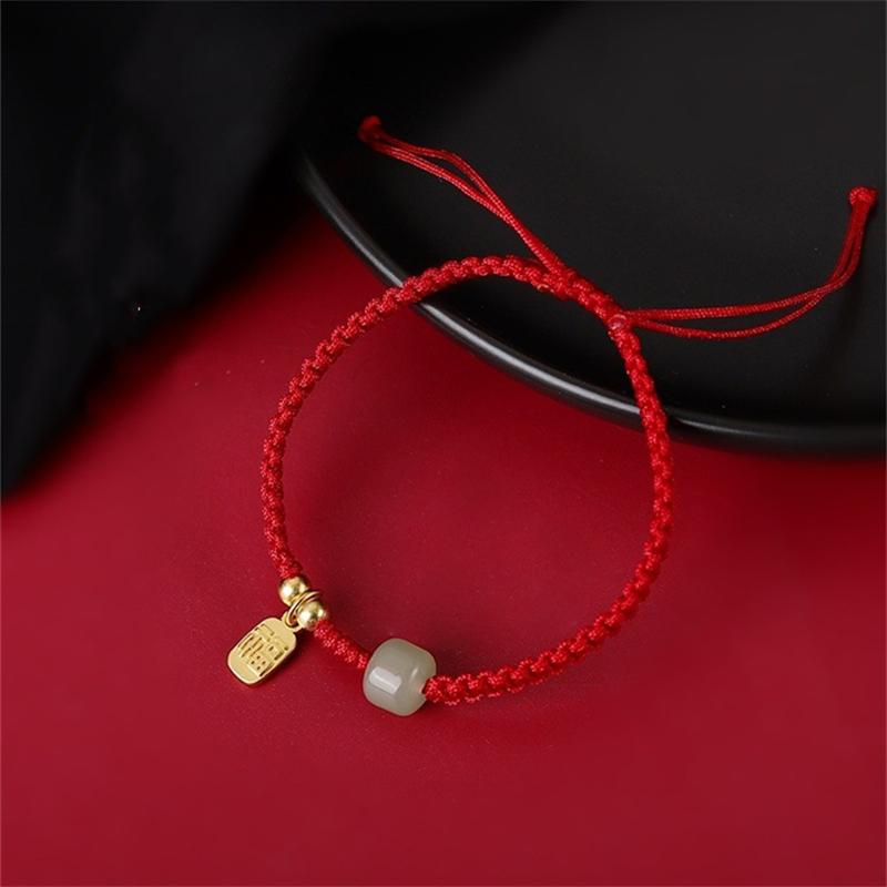 Mode Einfache Glücksknoten Rote Schnur Armbänder für Damen Herren Handgefertigte Schnur Verstellbares Armband Freundschaft Amulett Schmuck Geschenk