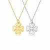Minimalist S925 Sterling Silver Four-Leaves Clover Necklace Simple Fashion Collarbone Chain Pendants Party Fine Jewelry