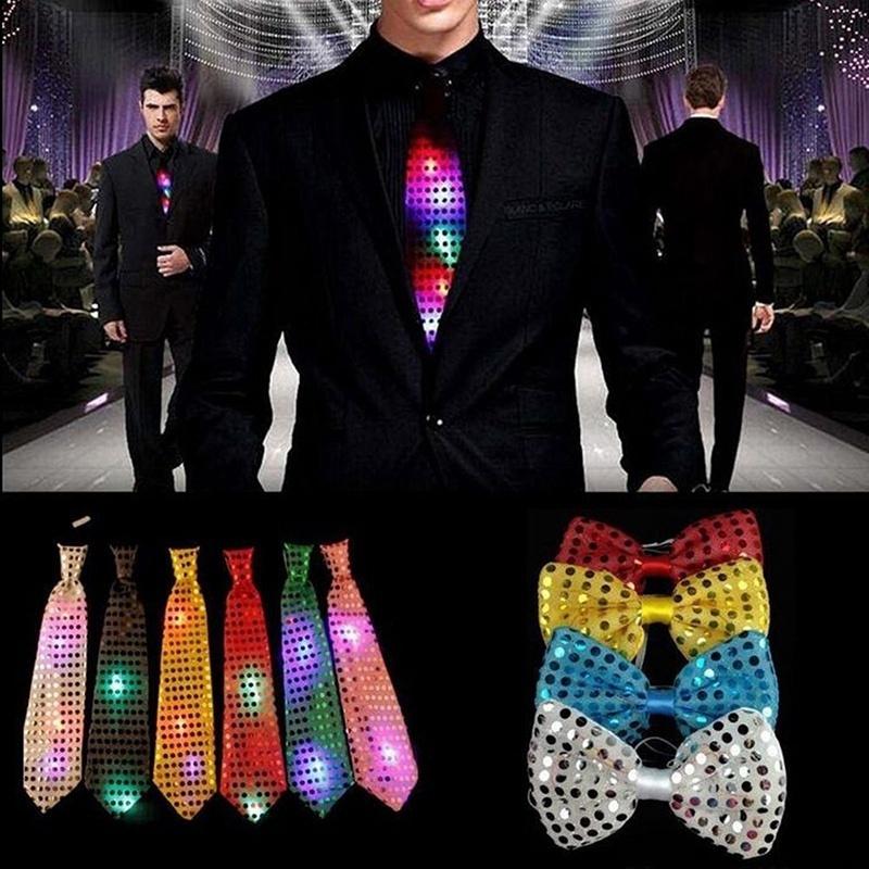 1X Φως που αναβοσβήνει Παπιγιόν LED Ανδρικά φώτα πάρτι Πούλιες Παπιγιόν γάμου Τυχαίο χρώμα