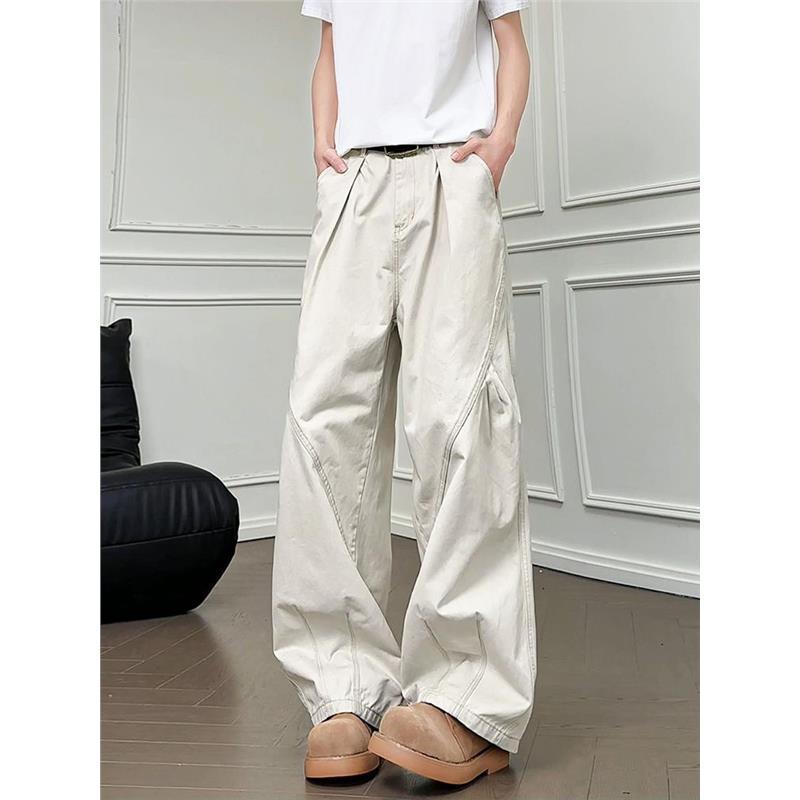 JYL Men s Straight Jeans American Star Embroidered Spring HipHop Loose Denim S