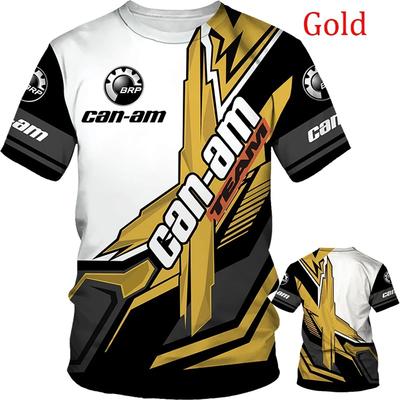 BRP Can-Am Impresión 3D Deportes Extremos Secado Rápido Transpirable Hombre Camiseta de Motociclismo de Competición Tenis de Mesa Entrenamiento de Equipo Manga Corta