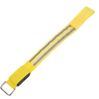 Reflexní LED světelný náramek na paži Dvojité světelné pásky Svítící náramek Náramek na zápěstí pro noční běh Na baterie Žlutý
