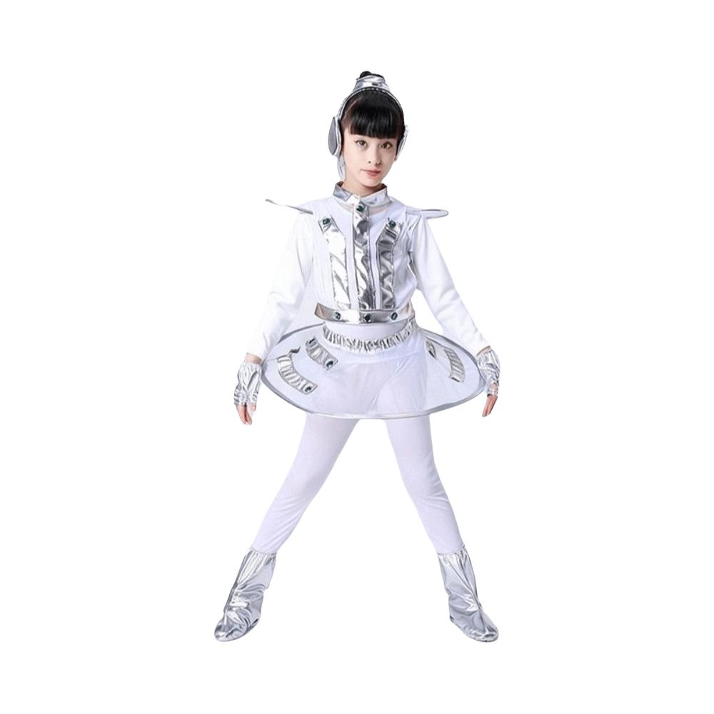 Future Style Space Astronaut Costume Halloween Children Spaceman Costume Cute Robot Costume Party