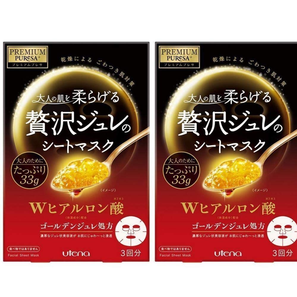 

PREMIUM PUReSA Golden Jelly Mask Гиалуроновая кислота 33 г x 3 шт. [Набор продуктов] (2 куска)