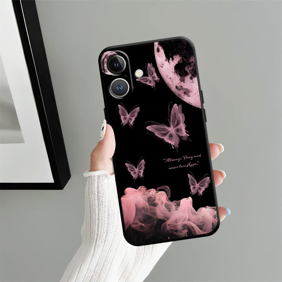 Case for Apple iPhone 17 Pro Max XR XS MAX 15 Pro 7 8 16 12 13 14 11 Air Funda Phone Cover Simple Butterfly