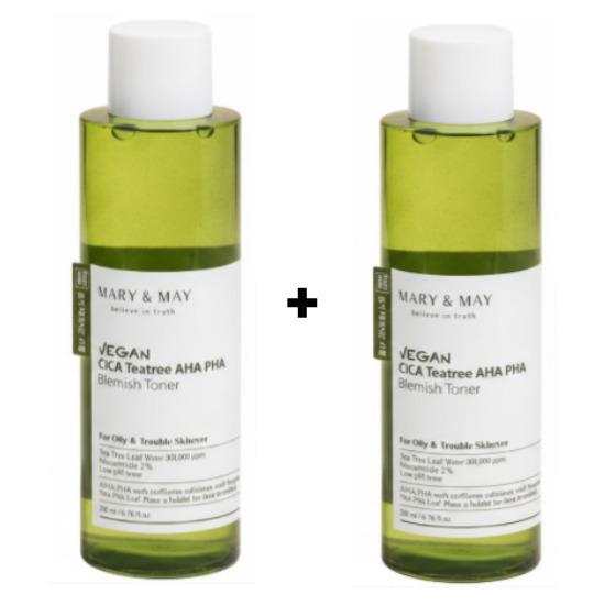 [MARY & MAY] Vegan Cica Tea Tree AHA PHA Blemish Toner 200ml