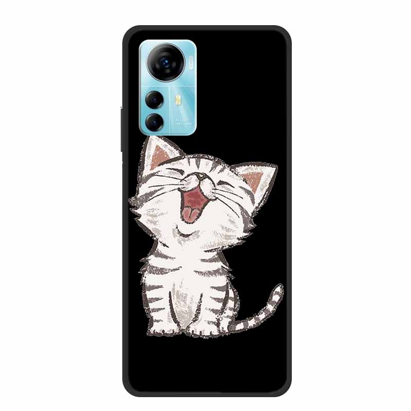 

Coque For ZTE Blade A72s Case Cute Cartoon Black Silicone Soft Phone Cases For ZTE Blade V41 Smart Back Cover Case Fundas Shells ZTE Blade A72s