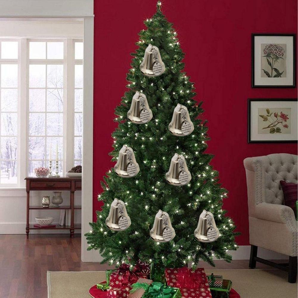 Silver Angel Wings Christmas Tree Bells Hanging Christmas Tree Pendant Inspired   Festive