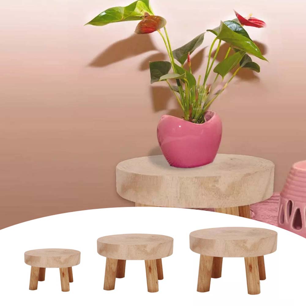 Garten-Sukkulente Innen-Außen-Blumentopf-Basis Pflanzenständer Regal Blumentopfhalter Hocker aus Holz