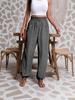 2026 Women's Casual Elastic Pure Color Long Pants - Spring/Summer European Fashion