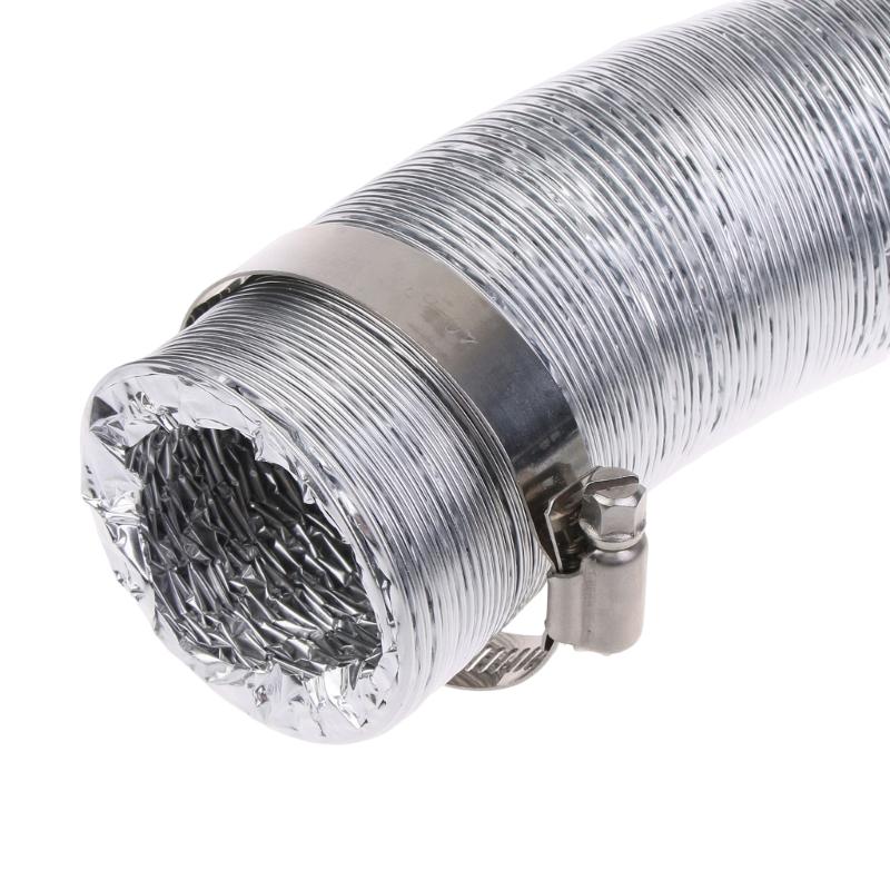 Dryer Vent Hose Air Duct Aluminum Ducting with 2 Screw Clamps 1.97in Diameter Dryer Vent Hose for Air Conditioning