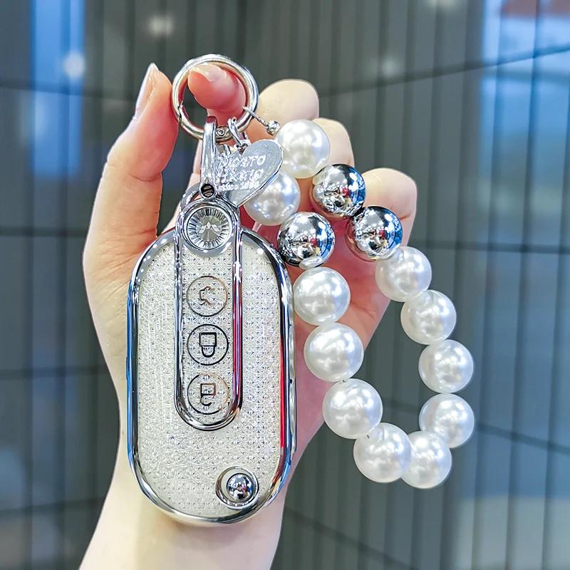 Keychain For Wuling Hongguang Mini Ev Mini Gb Nano Ev Keycover Key Shell Keychain 22 Car Buckle Case Female Keycase