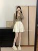 High-Waisted Korean-Style Pleated Knit Skirt for Women - Winter Fashion, Versatile and Short