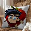 Invincible Danny Dani Phantom Pillow Case Square Double-Sided Printing Short Plush Sofa Cushion Cover Bedroom Bedside Pillow