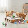 Brinquedo de Exercício para Gatos com Bola de Sino Arranhador de Gato Caixa de Enriquecimento com Quebra-Cabeça Esportes de Entretenimento Interno Brinquedos de Caça para Gatos de Interior