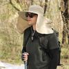 Unisex Summer Sun Hat Outdoor Sun Protection Cap with Neck Flap Breathable Large Brim Hat for Hiking Traveling Fishing