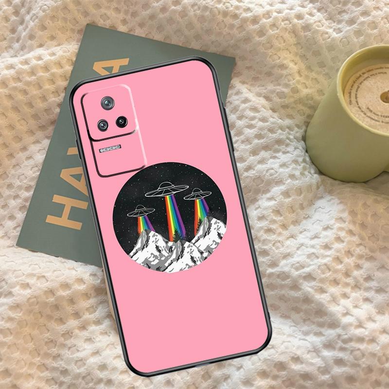 Aesthetics Cartoon Alien Space Case For Xiaomi 14T 11T 12T 13T Pro 13 14 15 Ultra POCO X7 Pro X3 X5 X6 M6 F5 F6 Pro Cover