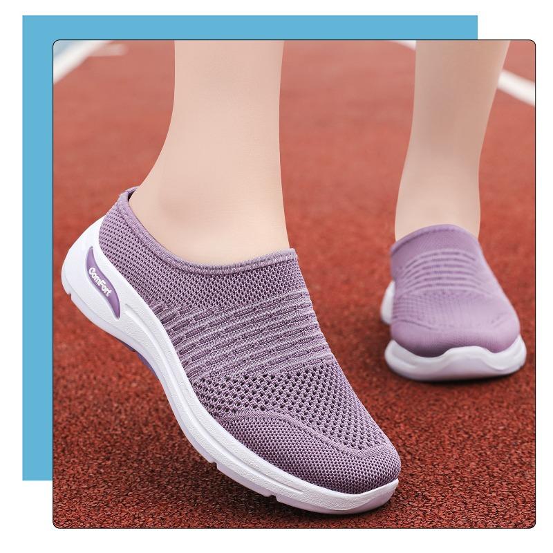 Women Closed Toe Slippers Breathable Slip On Slides Soft Sole Casual Outdoor Shoes Solid Color Versatile