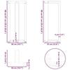 VidaXL Pieds de table de bar en forme de T, 2 pièces, noir, 50 x 35 x (90-91) cm, acier 4013076