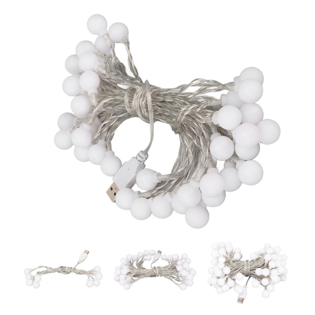Ball String Light Waterproof USB Powered Colorful Decorative LED Lamp String for Christmas Party Bed