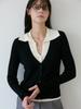 Tieseueichi Collared Layered Knit 3 Colors