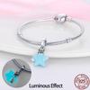 925 Sterling Silver Magic Color Chameleon Luminous Series Beads Suitable Fit Bracelet Charm Ms Jewelry Gift 