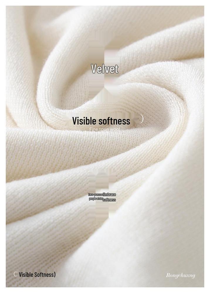 2026 Spring/Summer V-neck Yangzi Gauze Pure Wool Knitwear: Korean-Style Women's Comfort Base Layer Top