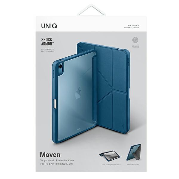 Uniq Etui Moven Ipad Air 10.9           (2022/2020) Ipad Air 11 (2024) Antimicrobial Niebieski/Carpi Blue