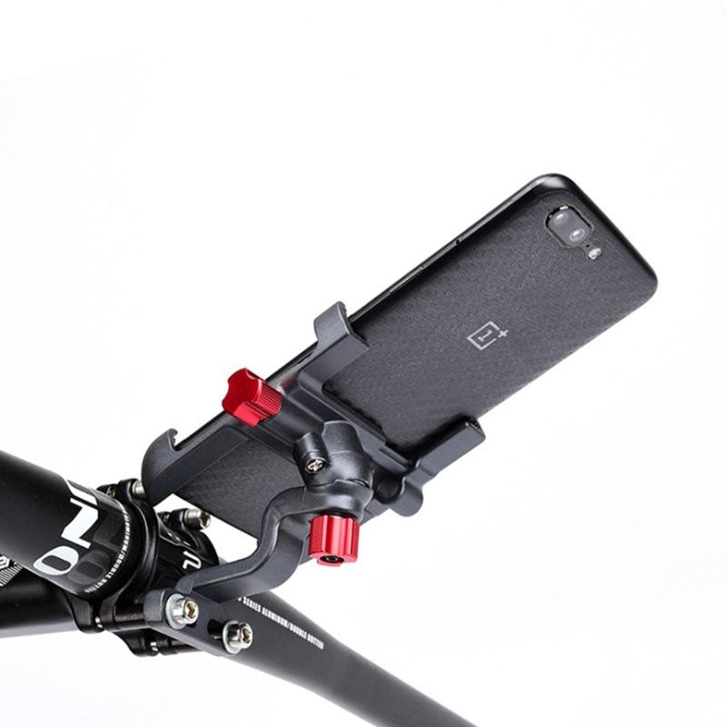 Promend 360° otočný držák na mobilní telefon na kolo Hliníkový nastavitelný držák na kolo Protiskluzový stojánek pro MTB Cyklistický držák