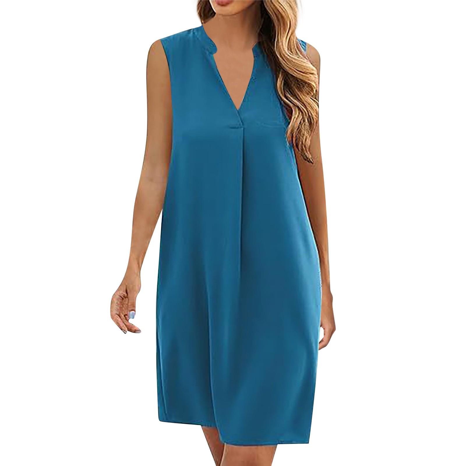 Женская модная свободная рубашка без рукавов с V-образным вырезом — фото 4