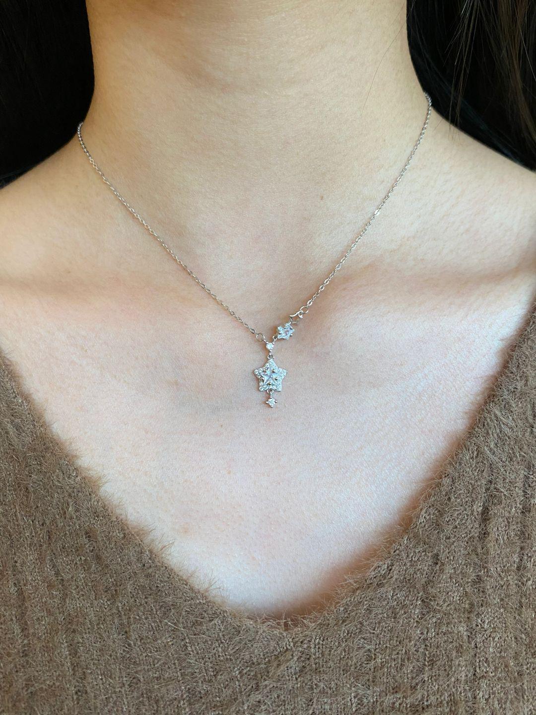 2025 Sparkling Diamond Star Choker: Lightweight Luxury Design for Women