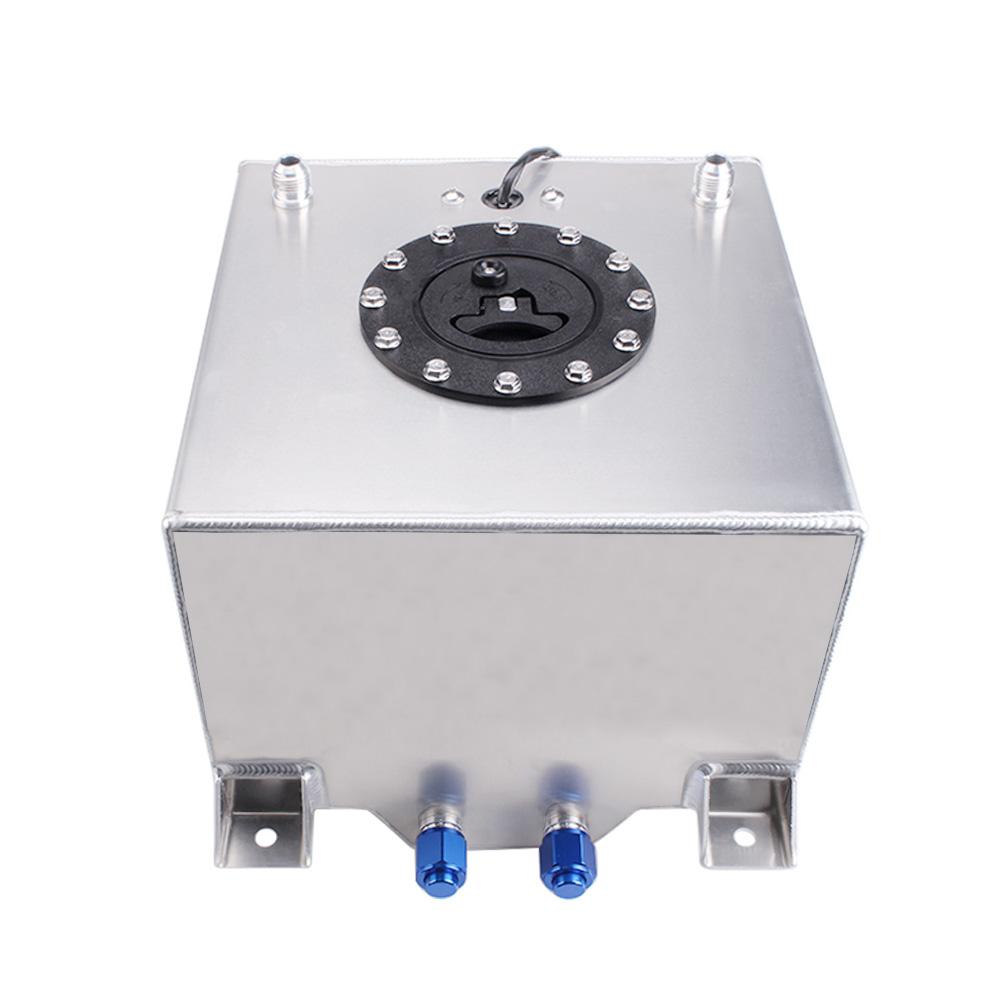RASTP-High Quality Aluminum Universal 20L Oil Tank Mirror Polish Fuel Cell with Cap/Foam Inside with Sensor Fuel Tanks RS-OCC040 серебряный