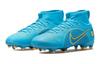 Nike Mercurial Superfly 8 Slip Resistant Cushioning Abrasion Resistant Mid Top Kids' Soccer Shoes Blue Kids' DJ2854-484