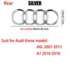 Logo 4 Anelli ABS Griglia Anteriore Auto Emblema Cofano Adesivo Badge Bagagliaio Posteriore Valvola Per Audi A3 A4 B8 8P A5 A6 A7 A8 Q2 Q3 Q5 Q7 Sline