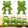 50-80cm Big Eyes Cute Frog Plush Toy Kawaii Bow Animal Green Cloth Doll for Children's Birthday Christmas Gift